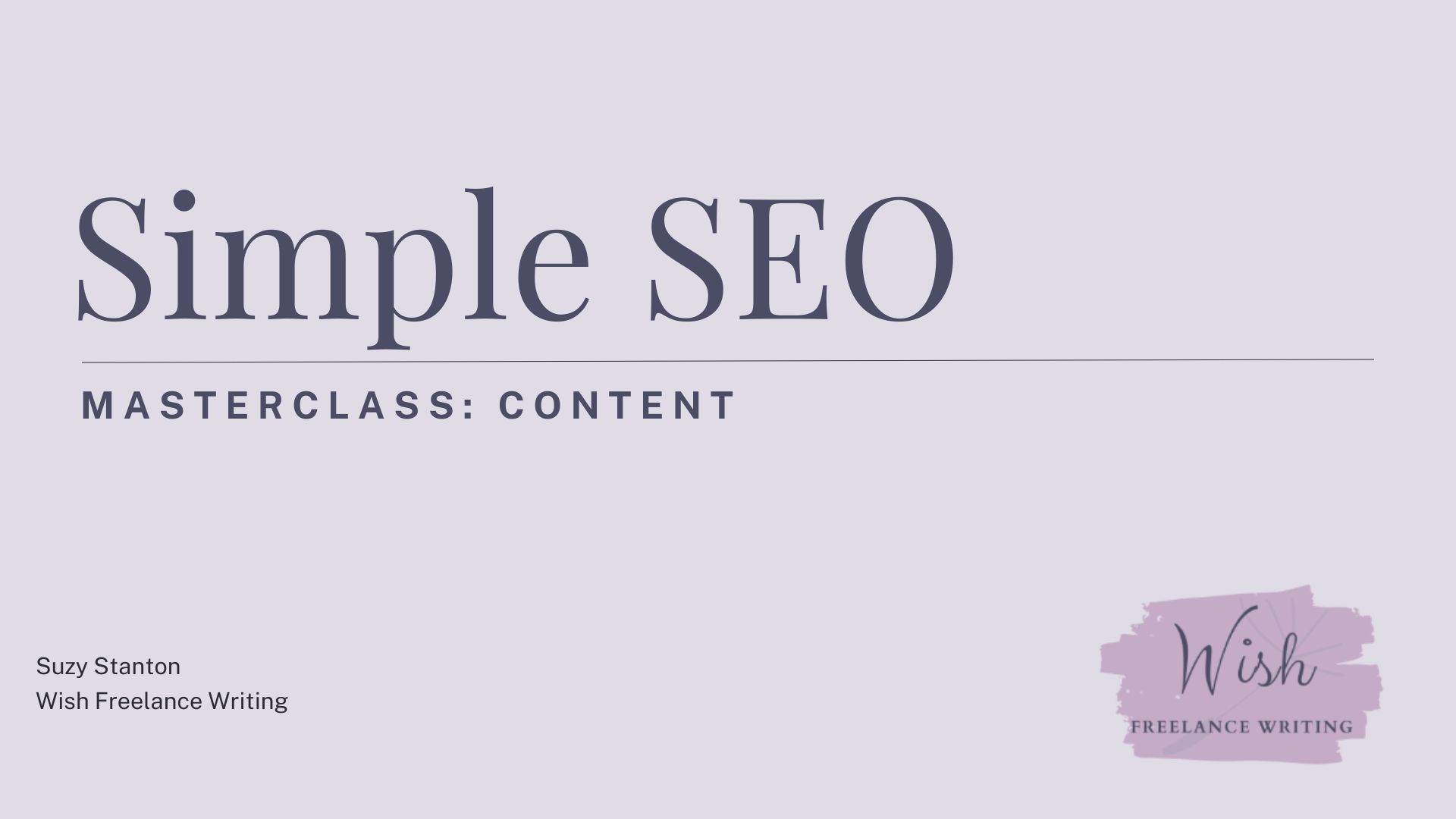 Simple SEO content.